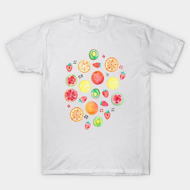 Fruit Salad T-Shirt by tangerinetane